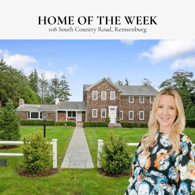 Nestled on 1± acres with mature landscaping, 108 South Country Road is a designer showcase. Offering a surplus of exterior features, including a gunite pool, hot tub, fire pit, spacious deck and lawn with room for a pickle board court, the home is perfect for entertaining or for a private retreat. Represented by @kimberly.cammarata of @douglaselliman.

Comment “HOTW” to get the listing sent directly to your DMs!