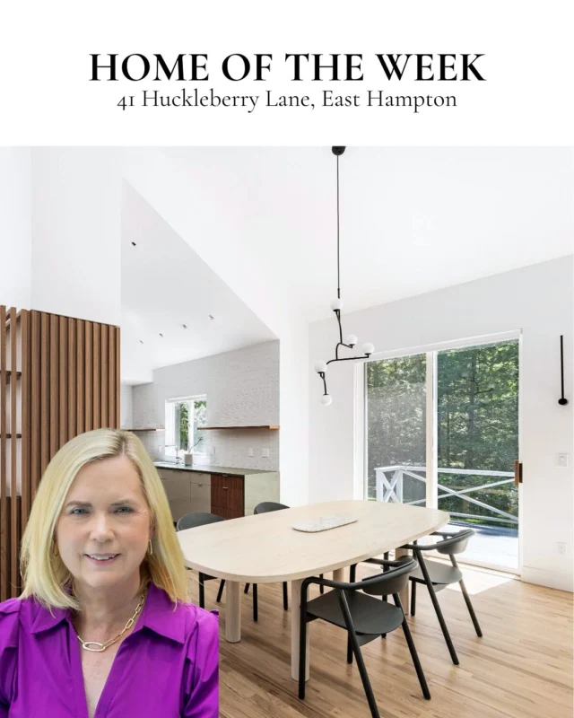 Fully renovated in 2022, this gorgeous 3 bed, 3 bath condominium is turn-key and available for immediate occupancy. 41 Huckleberry Lane has a dramatic, open plan living and dining area with double height ceiling, wood burning fireplace, and multiple sliding doors leading to two spacious decks and private lawn areas. Represented by @cindysheahamptons of @sothebysrealty. [link in bio]