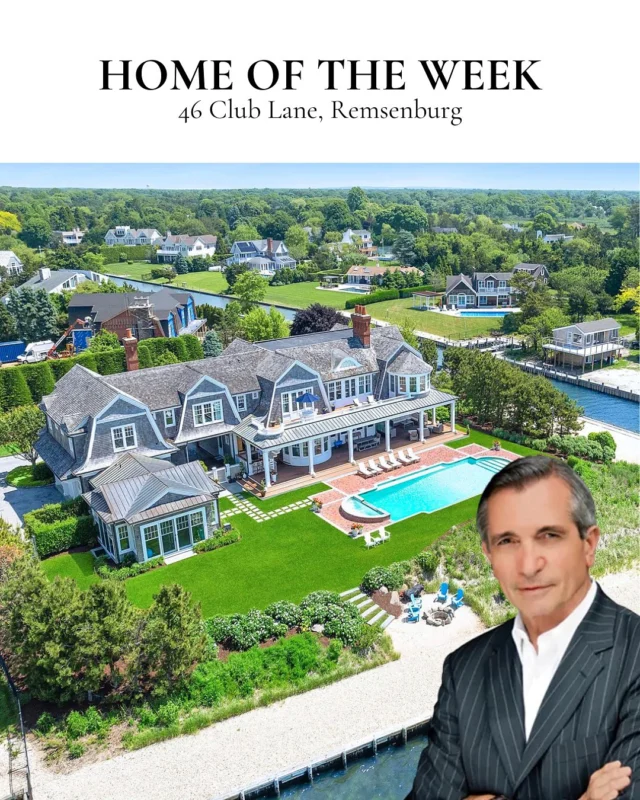 This exquisite bayfront shingle-style residence, meticulously crafted in 2014 by esteemed architect Craig Arm and master builder J.P. Spano, embodies unparalleled quality and elegance. This remarkable residence is a testament to timeless elegance and modern convenience, offering a rare opportunity to experience the epitome of waterfront living. Represented by @theenzomorabito of @douglaselliman. [link in bio]