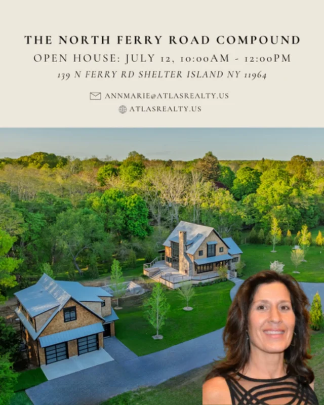 Experience luxury, privacy, and resort-style living at this exceptional Shelter Island compound 🌳 139 N Ferry Road is a hidden gem featuring a custom-built main house, a gunite pool, radiant heat throughout, and a 1 bedroom guest apartment, all tucked away on 1.1± secluded acres.

Saturday, July 12th | 10am-12pm

Contact @annmarieseddio of @atlassalesrealty for more details. We hope to see you there! [link in bio]