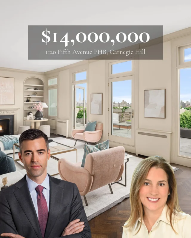 Paul Newman and Joanne Woodward’s longtime Fifth Avenue co-op has sold for $14 million, well over its $10 million asking. The Carnegie Hill penthouse, represented by Noble Black @nobleblack1 & @jenny.k.stillman of @douglaselliman, sweeping views of Central Park, soaring ceilings, and more than 2,000 square feet of private terraces. The Hollywood couple purchased the home in the 1980s and used it as a Manhattan pied-à-terre for decades.