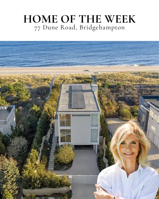 A modern masterpiece on Dune Road 🌾 Designed by @stellelomontrouhaniarchitects and set between the ocean and the bay, this newly constructed estate pairs sleek, sun-drenched interiors with panoramic water views and effortless coastal luxury. With over 5,000 square feet of living space, five bedrooms, and expansive windows throughout, it’s made for those who want the beach at their doorstep and summer in every moment.

77 Dune Road, Bridgehampton Represented by @beatemoore of @sothebysrealty