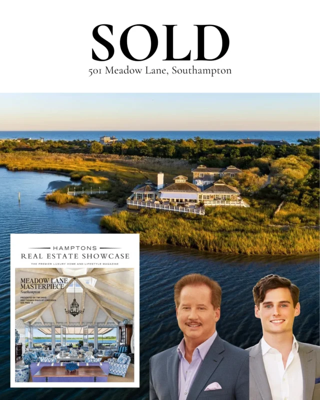 As featured on our August cover, 501 Meadow Lane in Southampton is now sold!

Set across from the Atlantic Ocean where Heady Creek meets Shinnecock Bay, this exceptional property captures 180-degree water views and the feeling of a private island escape. Designer-decorated and thoughtfully composed of two structures connected by a windowed walkway, the estate offered a rare chance to own in one of the Hamptons’ most magical settings.

Represented by @hamptonsluxurymarketleader & @thomasprestondavis of @thecorcorangroup