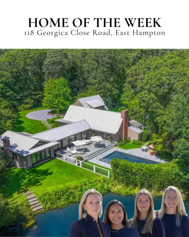 A refined take on Hamptons living just moments from the water 🌿 Bright, open interiors unfold across a primarily single-level layout, where expansive windows and glass doors frame the surrounding landscape and lead out to a waterside pool and patio. Direct access to the pond, mature grounds, and a quiet setting south of the highway complete a home designed with both ease and intention.

118 Georgica Close Road, East Hampton
Represented by @jenniferwilsonhamptons of @hamptonsrealestate