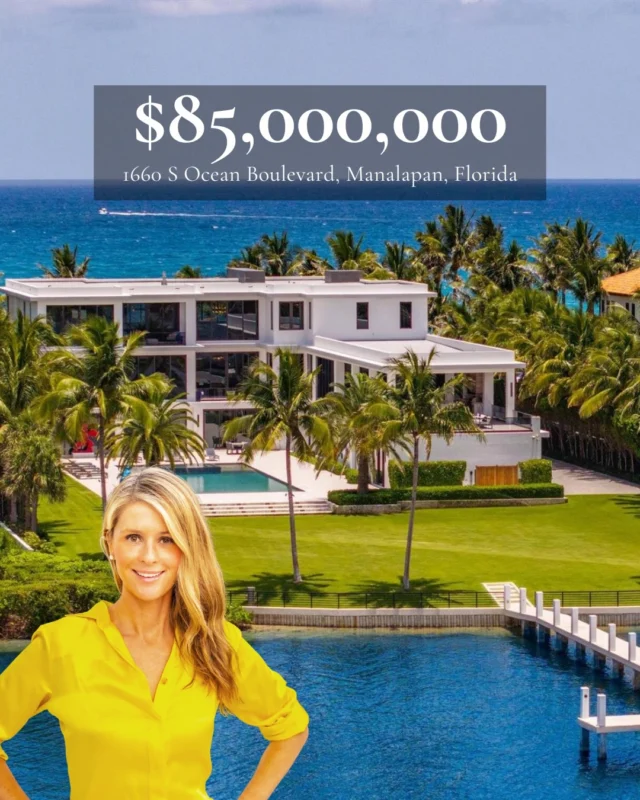 1660 South Ocean Boulevard in Manalapan is under contract at $85M, bringing one of South Florida’s most distinctive waterfront estates into the spotlight 🌴

Set across more than two acres with 165 feet of water frontage, the contemporary ocean-to-intracoastal compound blends large-scale modern architecture with resort-style living. The residence features soaring walls of glass, a wellness wing, expansive pool and spa, private dock, and a rare underground tunnel leading directly to a dedicated beachfront cabana along the Atlantic shoreline.

1660 South Ocean Boulevard, Manalapan, FL
Represented by @margitbrandtpalmbeach of @premierestateproperties