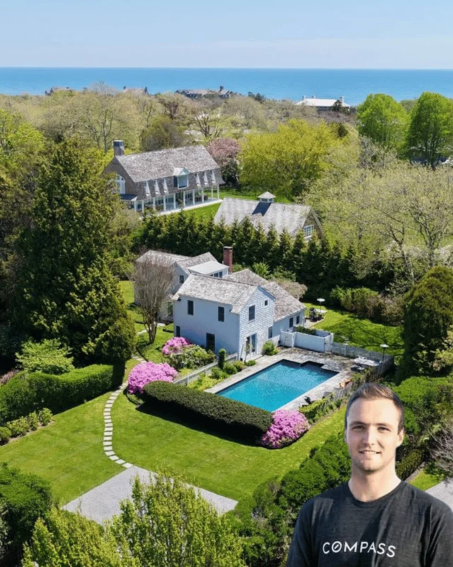 A timeless cottage in East Hampton's coveted Village Estate Section ☀️ Expanded and thoughtfully updated, the home blends classic character with bright, inviting living spaces, vaulted ceilings, and five well-appointed bedrooms. A heated pool, bluestone patio, wisteria-covered pergola, and beautifully landscaped grounds create a private retreat just moments from Main Street and the ocean beaches.⁠
⁠
57 Lee Avenue, East Hampton⁠
Represented by @petrieteam of @compass
