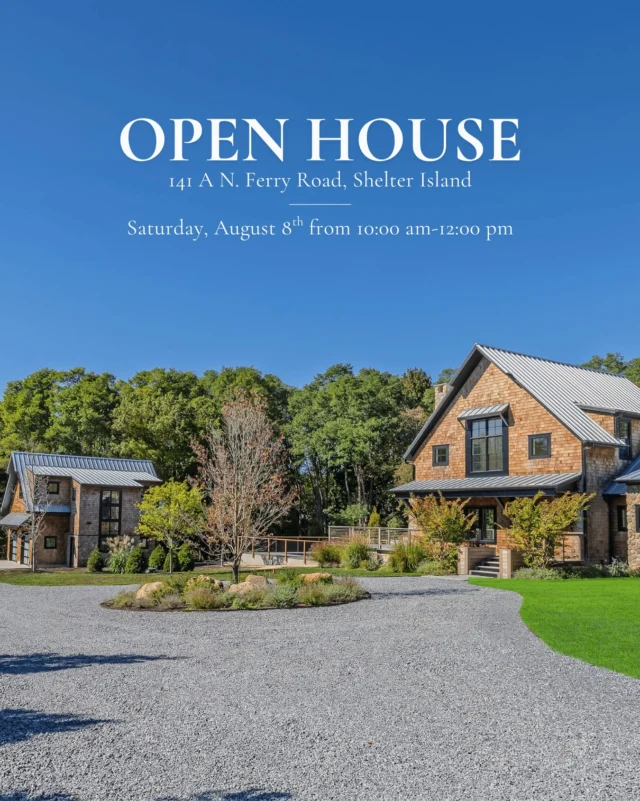 Join us for an open house!

141A N Ferry Road, Shelter Island
Saturday, August 8th from 10AM-12PM
Now offered for $3,999,000

Set on 1.1 private acres, this custom-built retreat offers a layout designed for both everyday living and entertaining, along with a barn-style four-car garage and one-bedroom apartment above.

Represented by @annmarieseddio of @atlassalesrealty