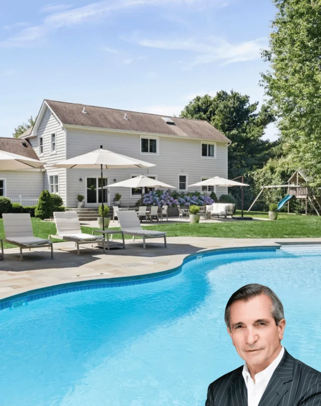 A quiet, landscaped setting gives this Southampton home an inviting sense of privacy and ease ☀️ Inside, a fireplace anchors the main living space, complemented by a chef’s kitchen, comfortable gathering areas, and a finished lower level with room to work and unwind. The backyard is framed by mature greenery, with a freeform heated pool, stone patio, and open lawn creating a natural extension of the home.

5 William Way, Southampton
Represented by @theenzomorabito of @douglaselliman